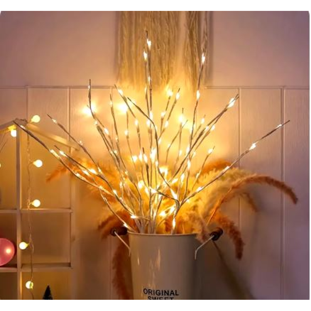 Гірлянда-гілка Brush light біла на батарейках