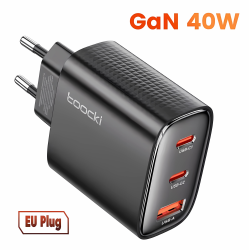 Мережевий зарядний пристрій Toocki 40W GAN Type-c USB Чорний