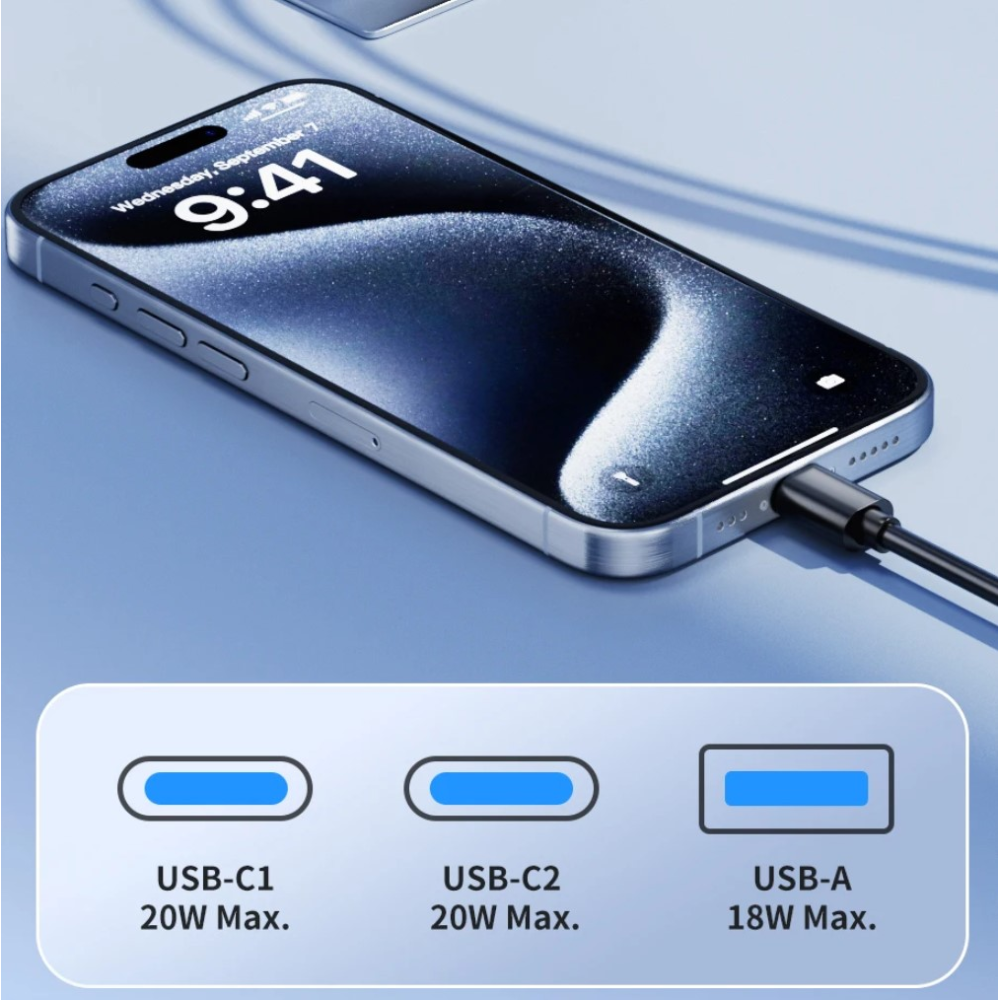 Мережевий зарядний пристрій Toocki 40W GAN Type-c USB Чорний