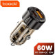 Автомобільний зарядний пристрій 60W Toocki PD+QC 1C+1A Fast Car Charger