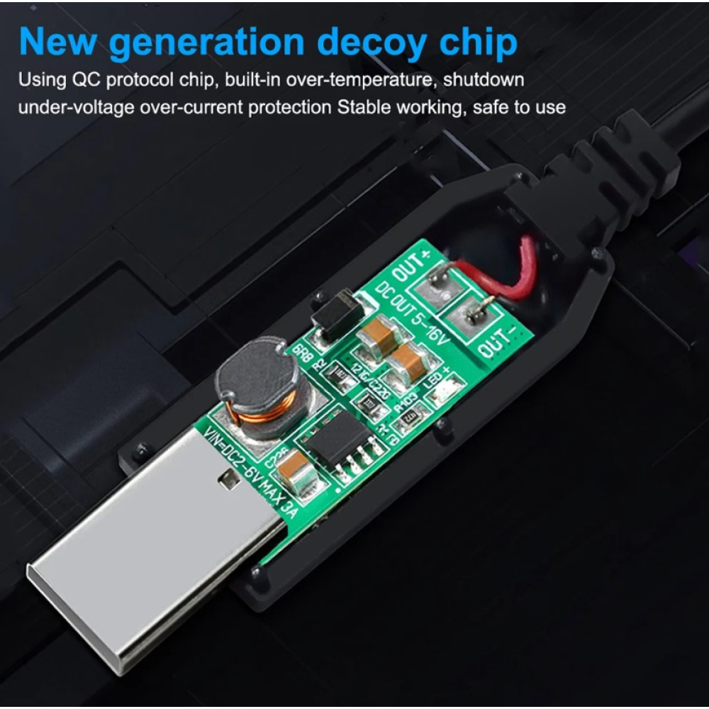 DC-DC Кабель Type-c 12V підвищуючий перетворювач з type-c 5 вольт на 12 вольт для роутера від powerbank