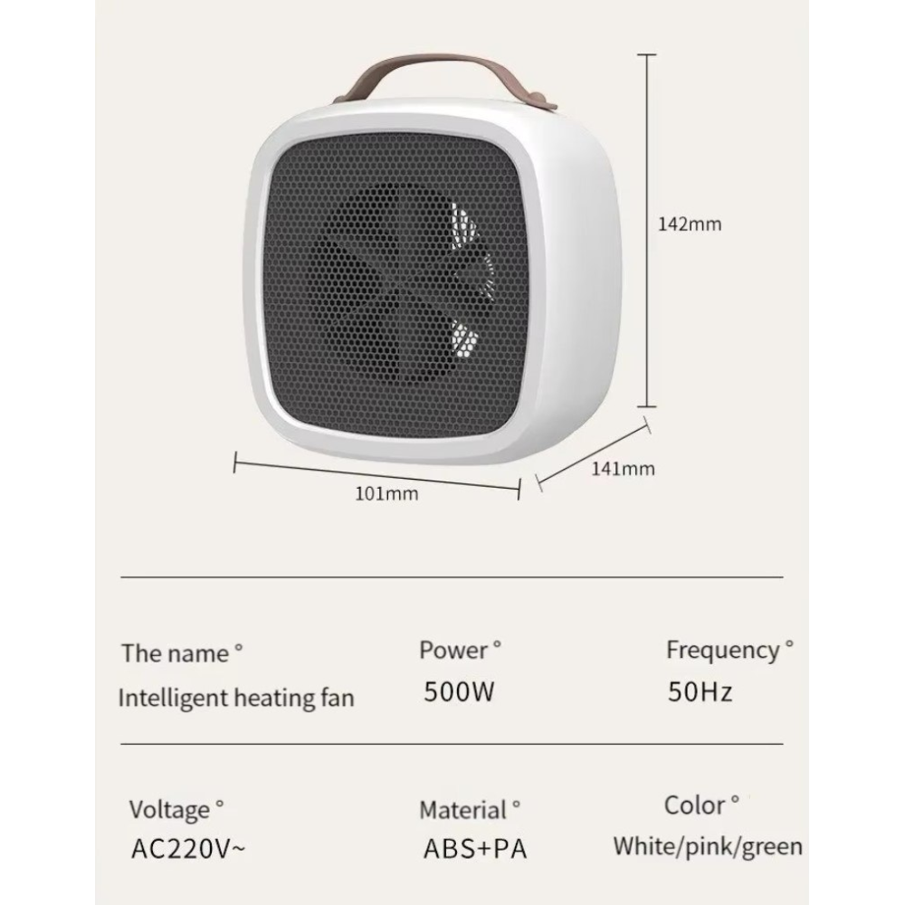 Тепловентилятор 500W SmartGo Білий