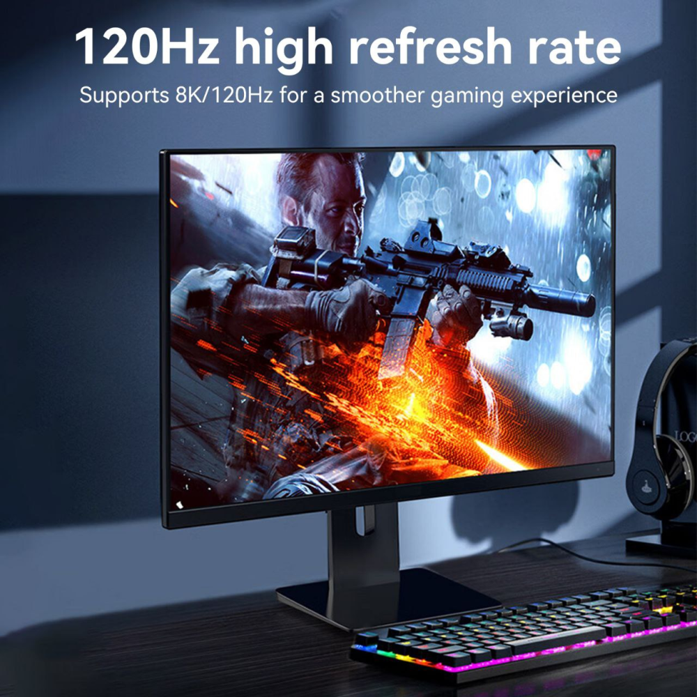 Кабель DisplayPort - DisplayPort 2.1 16K 1м SmartGo