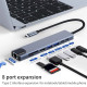 USB 3.0 хаб + кардрідер + конвертер HDMI 4K, LAN 8 у 1 SmartGo