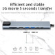 USB 3.0 хаб + кардрідер + конвертер HDMI 4K, LAN 8 у 1 SmartGo