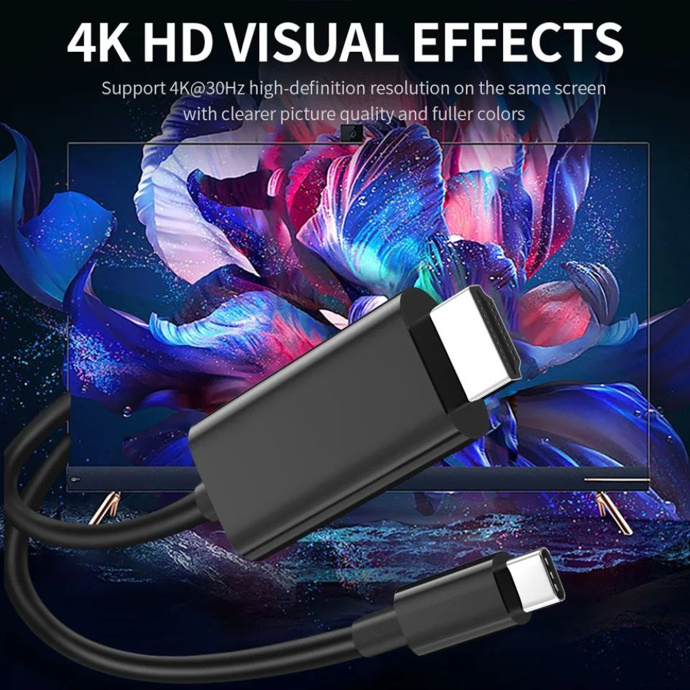 Кабель Type-C - HDMI 4К 1.8м SmartGO Thunderbolt 3 SmartGo